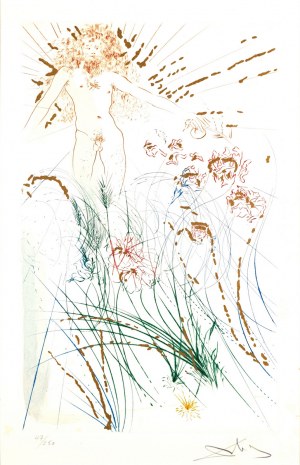 Salvador Dalí (1904-1989), Oblubieniec wśród lilii, z cyklu: Pieśń nad pieśniami, 1971