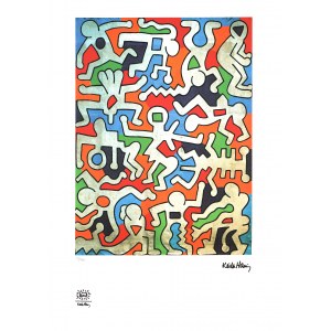 Keith Haring (1958-1990), Postaci na kolorowym tle