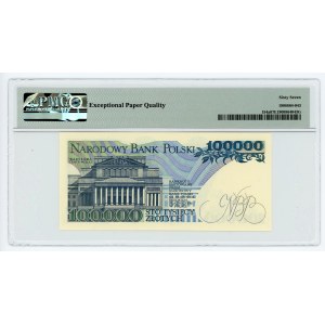 100.000 złotych 1990 - seria BA - PMG 67 EPQ