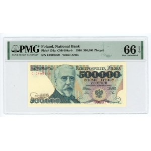 500 000 złotych 1990 - seria C - PMG 66 EPQ