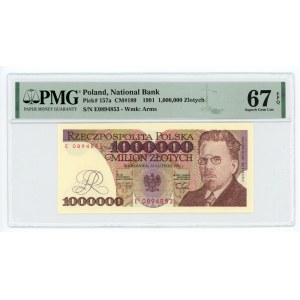 1 000 000 złotych 1991 - seria E - PMG 67 EPQ