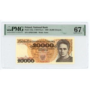 20 000 złotych 1989 - seria AP - PMG 67 EPQ