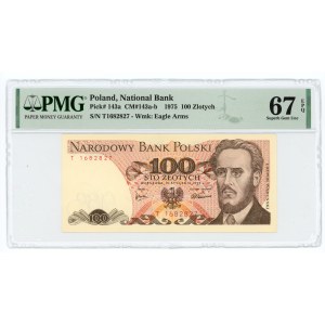 100 złotych 1975 - seria T - PMG 67 EPQ
