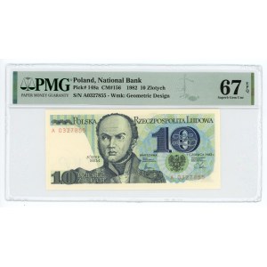 10 złotych 1982 - seria A - PMG 67 EPQ