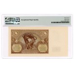 10 złotych 1940 - seria N. - WWII London Counterfeit - PMG 67 EPQ - MAX NOTA