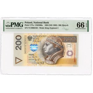 200 złotych 1994 - seria zastępcza YC - PMG 66 EPQ