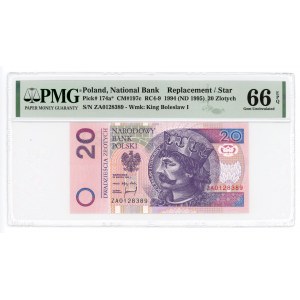 20 złotych 1994 - seria zastępcza ZA - PMG 66 EPQ