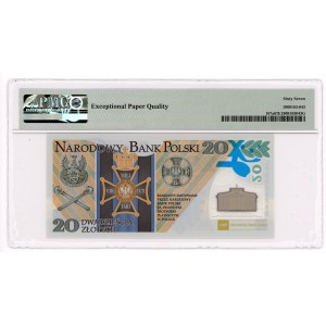 20 złotych 2014 - Józef Piłsudski PMG 67 EPQ - banknot polimerowy