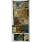 Set 5 banknotów kolekcjonerskich - Skłodowska, Słowacki, Jan Paweł II, Chopin, Koronacja obrazu Matki Bożej