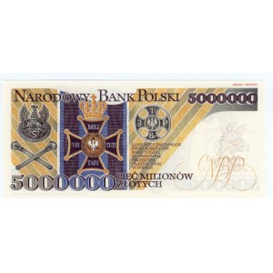 REPLIKA - 5 000 000 złotych 1995 - seria AT 0000072
