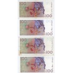 SZWECJA - Zestaw 6 banknotów - 2 x 20 koron i 4 x 100 koron