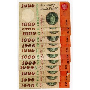 SET 12 sztuk 1000 złotych 1965