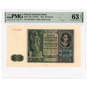 50 złotych 1941 - seria A - PMG 63 EPQ