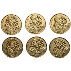 6 x 2 złote 2000 Jan II Kazimierz