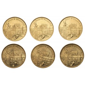 6 x 2 złote 2000 Pałac w Wilanowie