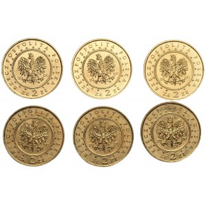 6 x 2 złote 2000 Pałac w Wilanowie