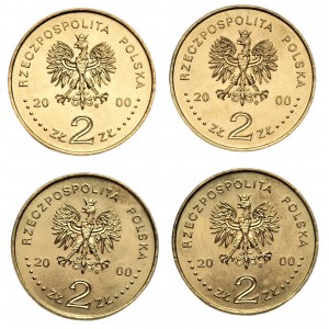 4 x 2 złote 2000 - 1000 - lecie Wrocławia