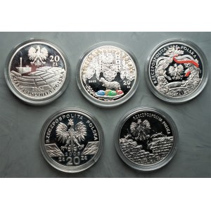 5 x 20 złotych 2003-2009
