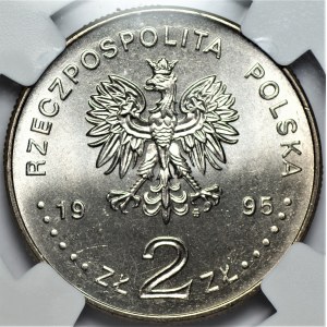 2 złote 1995 - Katyń Miednoje Charków 1940 - NGC MS 67- MAX NOTA