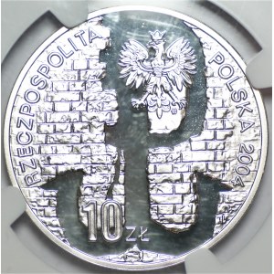10 złotych 2004 - 60. rocznica Powstania Warszawskiego - NGC PF 70 ULTRA CAMEO - MAX Nota