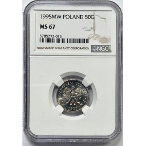 50 gorszy 1995 - NGC MS 67 - 2-ga max nota