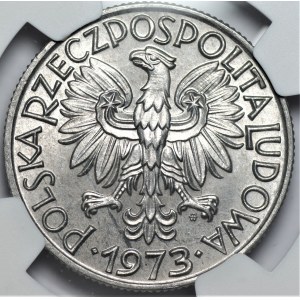 5 złotych 1973 - Rybak - NGC MS 65