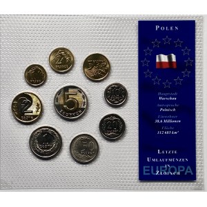 POLEN - zestaw monet obiegowych od 1 grosza do 5 złotych (1992-2002)
