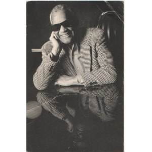 Ray Charles - autograph on a postcard