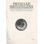Czasopismo Przegląd artystyczny 3/1952 [Sozialistischer Realismus, Keramik, Jacek Puget].