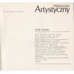 Czasopismo Przegląd artystyczny 1/1972 [Warsaw, Wrocław, Zbigniew Horbowy, Glass, Antoni Golębniak, Benon Liberski].