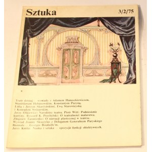 Czasopismo Sztuka 3/2/75 [Theater, Jan Tarasin, Andrzej Gieraga, Lech Okołow].