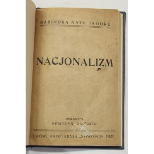 Rabindranath Tagore Nationalismus [1. Auflage, 1921 ].