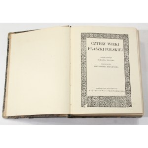 Cztery Wieki Fraszki Polskiej wstęp Julian Tuwim [I wydanie, 1937]