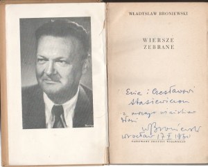 Władysław Broniewski Wiersze zebrane [autograf]