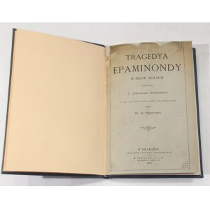 Stanisław Konarski Die Tragödie von Epaminonda [1. Auflage, 1880].