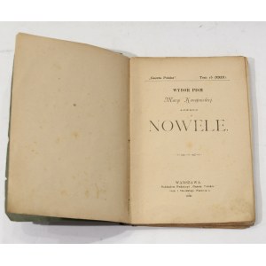 Maria Konopnicka Nowele [1899]