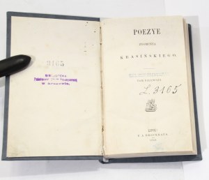 Zygmunt Krasiński Poezje 1-3t. [1863 Brockhaus]