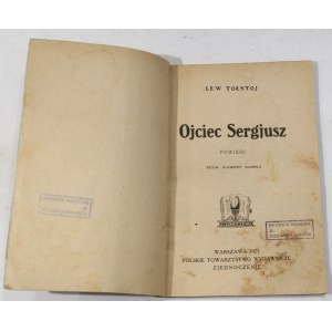 Lew Tołstoj Ojciec Sergiusz [I wydanie, 1923]