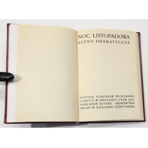 Stanisław Wyspiański Noc listopadowa [ I wydanie, 1904]