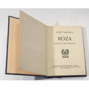 Stefan Żeromski [Katerla Józef] Róża dramat niesceniczny [I wydanie, 1909]