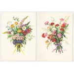 Jan Marcin Szancer set of 8 postcards with flowers [flowers, postcard].