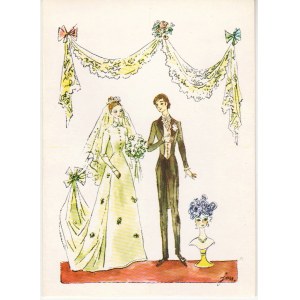 Jan Marcin Szancer wedding postcard