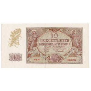 10 złotych 1940 Polska Generalna Gubernia ser. H Kraków