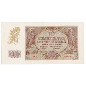 10 Zloty 1940 Polnisches Generalgouvernement ser. H Krakau