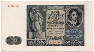 50 złotych 1941 Polska Generalna Gubernia ser. B Kraków
