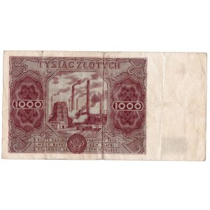 1000 złotych 1947 Polska ser. D