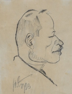 Kazimierz SICHULSKI, KARYKATURA JANA PTAŚNIKA, 1923