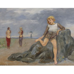 Wlastimil HOFMAN, DZIECKO NA SKALE, 1932