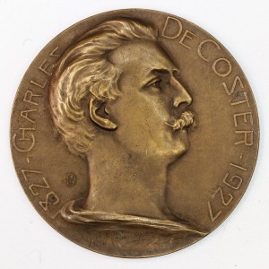 Medal, CHARLES DE COSTER, 1928