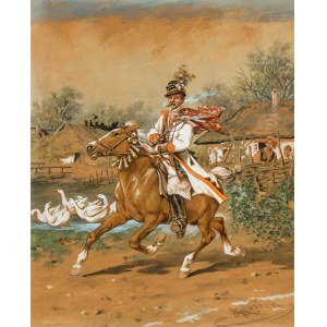 Juliusz Kossak (1824 - 1899), Krakowiak na koniu